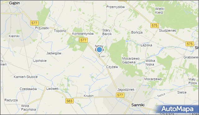 mapa Czyżew Nowy, Czyżew Nowy na mapie Targeo